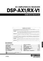 Yamaha RX-V1 - Service Manual 